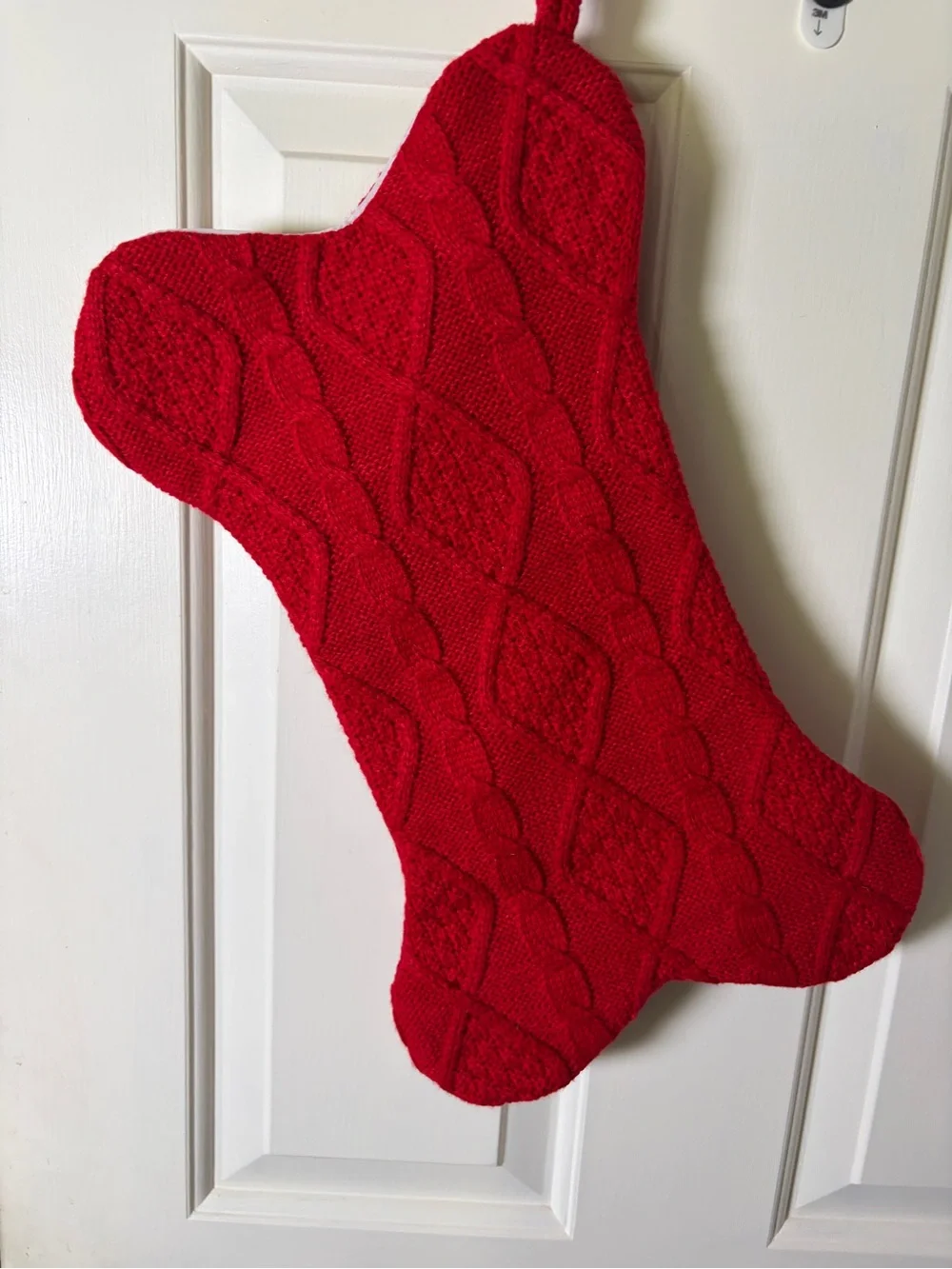 Red Knit Holiday Stocking For Dog